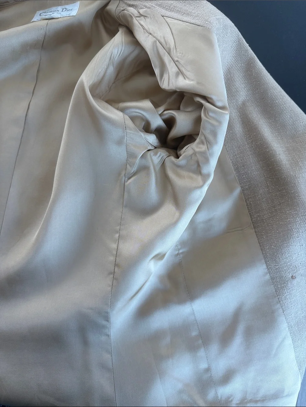VNT Christian Dior Women's Tan Single-Button Tailored Blazer